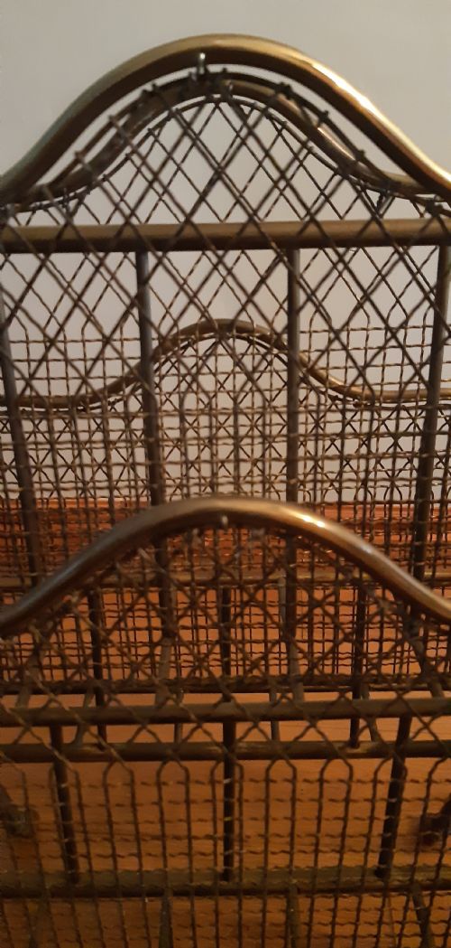 RARE BRASS MAGAZINE RACK - ADDITIONAL PHOTO 3