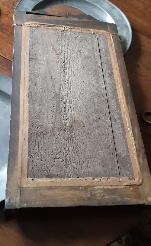 RARE INLAID OAK PIER WALL MIRROR - ADDITIONAL PHOTO 5