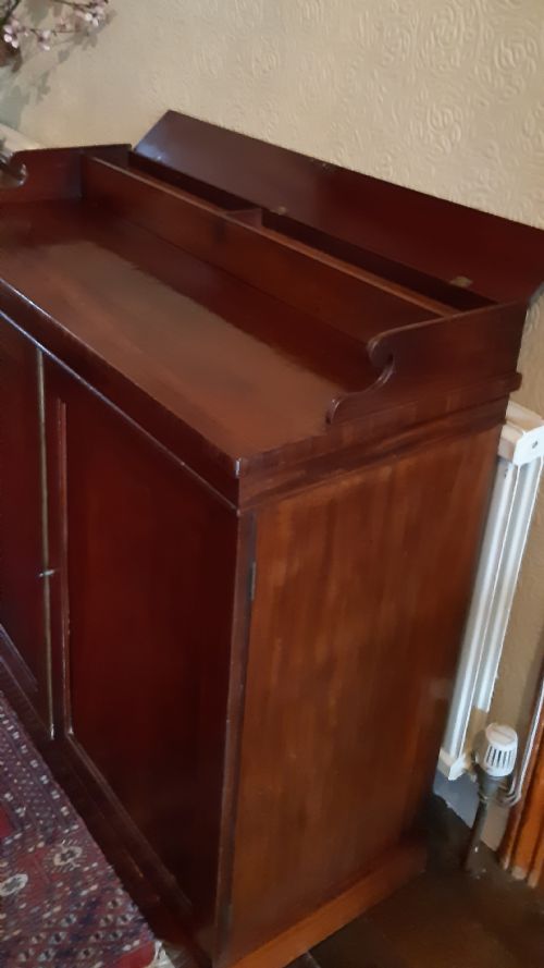 PRETTY MAHOGANY GEORGIAN SIDE CABINET - ADDITIONAL PHOTO 6