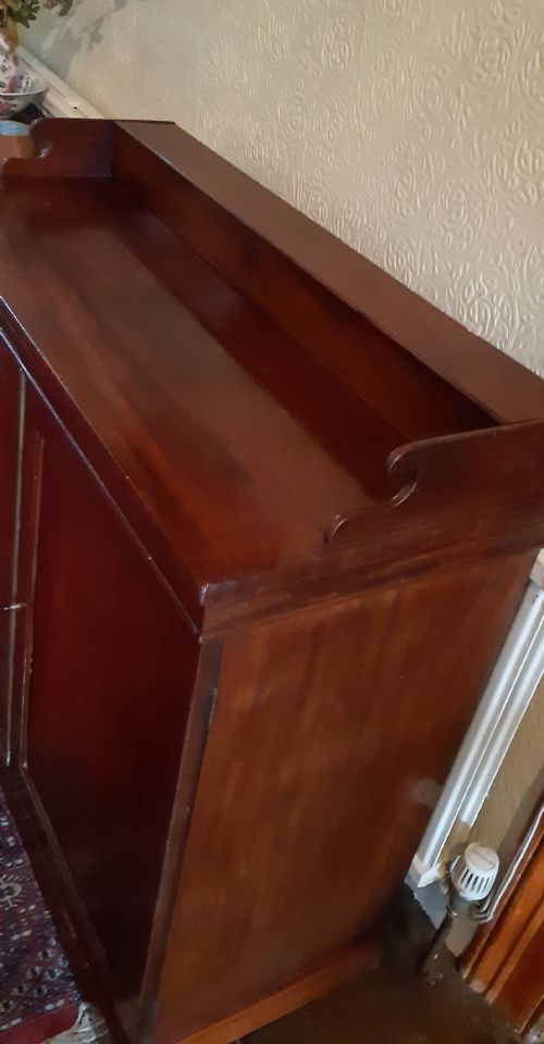 PRETTY MAHOGANY GEORGIAN SIDE CABINET - ADDITIONAL PHOTO 7