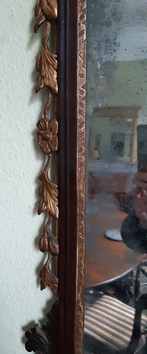18TH CENTURY MAHOGANY FRET OR FRETWORK MIRROR - ADDITIONAL PHOTO 5