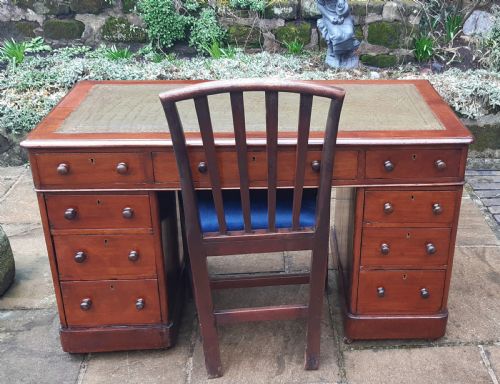 VICTORIAN PEDESTAL DESK - ADDITIONAL PHOTO 6