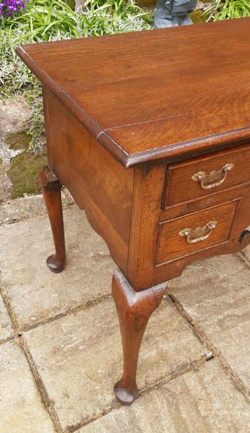 GEORGIAN 18TH CENTURY OAK LOWBOY SIDE TABLE - ADDITIONAL PHOTO 6