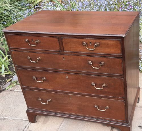 GEORGIAN OAK CHEST OF DRAWERS - ADDITIONAL PHOTO 2