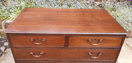 GEORGIAN OAK CHEST OF DRAWERS - ADDITIONAL PHOTO 4