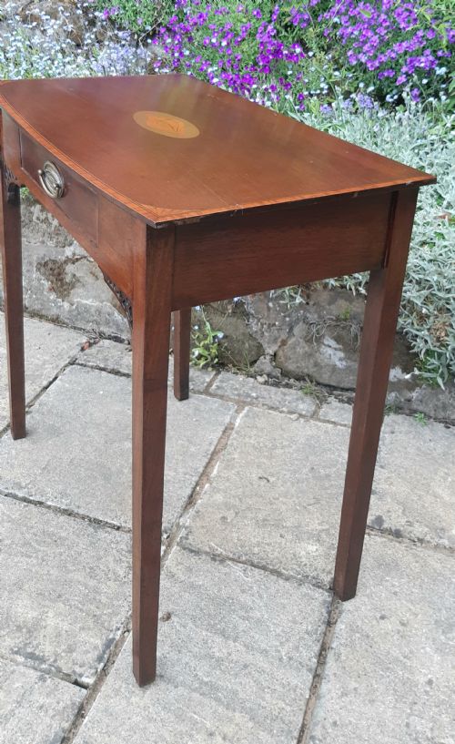 MAHOGANY INLAID SIDE TABLE - ADDITIONAL PHOTO 6