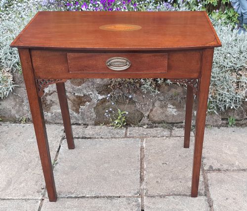 MAHOGANY INLAID SIDE TABLE - ADDITIONAL PHOTO 9
