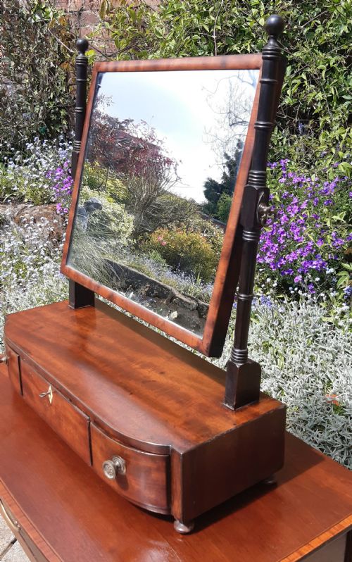 MAHOGANY TOILET OR DRESSING TABLE MIRROR - ADDITIONAL PHOTO 1