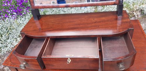 MAHOGANY TOILET OR DRESSING TABLE MIRROR - ADDITIONAL PHOTO 4