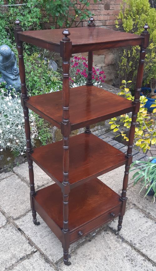 SUPER REGENCY MAHOGANY WHATNOT - ADDITIONAL PHOTO 3