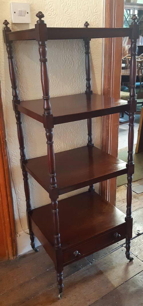 SUPER REGENCY MAHOGANY WHATNOT - ADDITIONAL PHOTO 4