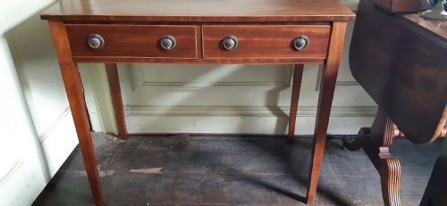 LOVELY GEORGIAN MAHOGANY SIDE WRITING TABLE - ADDITIONAL PHOTO 9