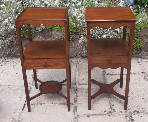 matched pair georgian bedside tables - CATEGORY: ANTIQUE CABINETS - DATED 1800