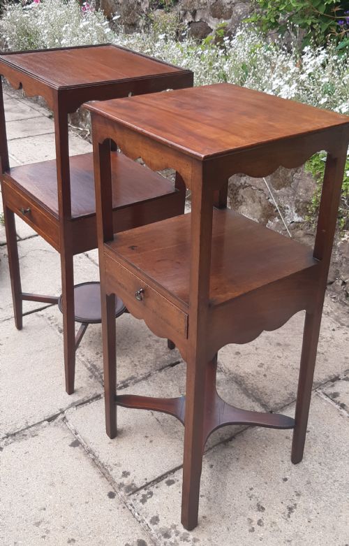 MATCHED PAIR GEORGIAN BEDSIDE TABLES - ADDITIONAL PHOTO 3
