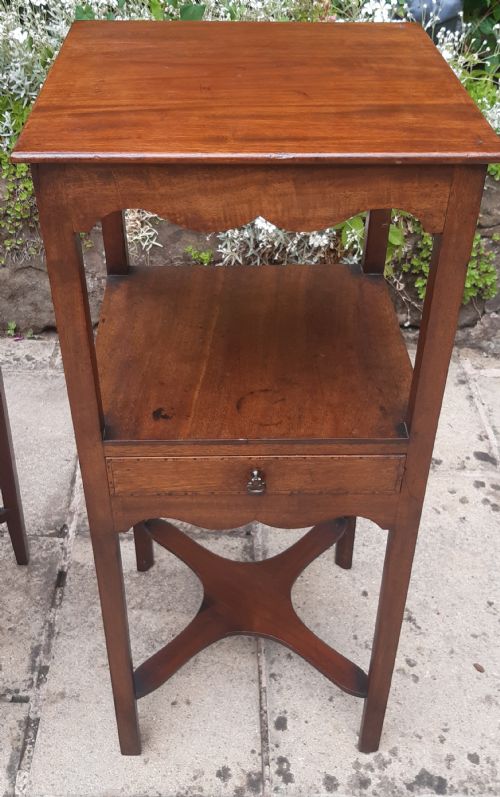 MATCHED PAIR GEORGIAN BEDSIDE TABLES - ADDITIONAL PHOTO 12