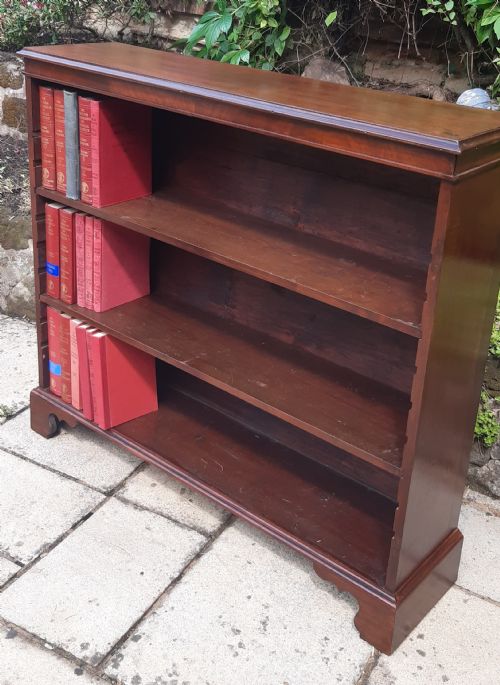 MAHOGANY OPEN BOOKCASE 19TH CENTURY - ADDITIONAL PHOTO 1