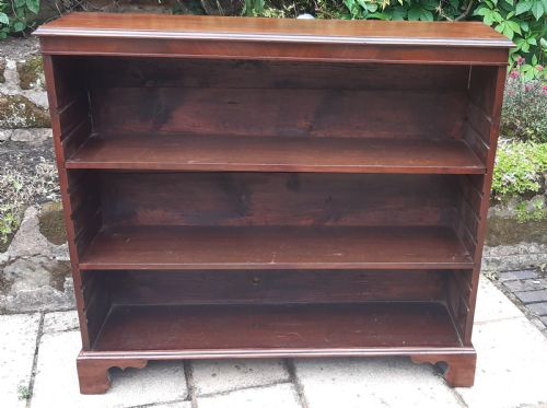 MAHOGANY OPEN BOOKCASE 19TH CENTURY - ADDITIONAL PHOTO 4