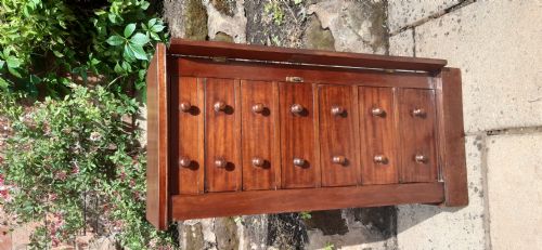 19TH CENTURY MAHOGANY WELLINGTON CHEST - ADDITIONAL PHOTO 7