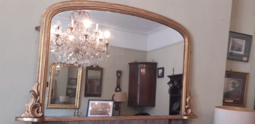 VICTORIAN GILTWOOD OVERMANTLE MIRROR - ADDITIONAL PHOTO 1