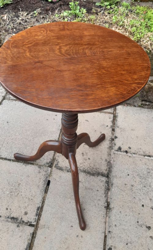 OAK TRIPOD WINE TABLE EARLY 19TH CENTURY - ADDITIONAL PHOTO 3