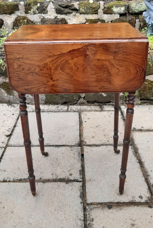 ROSEWOOD SMALL PEMBROKE WORK TABLE - ADDITIONAL PHOTO 8