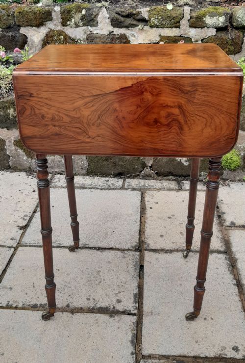 ROSEWOOD SMALL PEMBROKE WORK TABLE - ADDITIONAL PHOTO 9