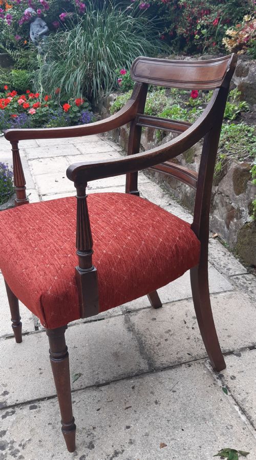 REGENCY MAHOGANY DESK CHAIR - ADDITIONAL PHOTO 4