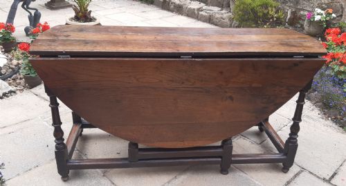 LARGE GEORGIAN OAK DINING TABLE - ADDITIONAL PHOTO 3