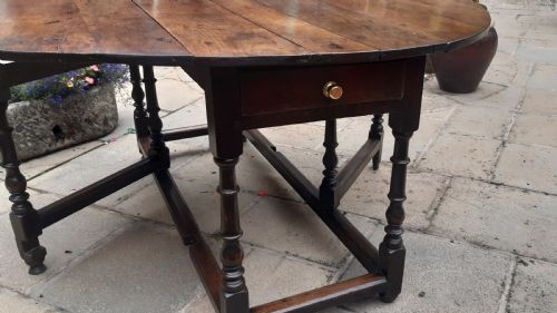 LARGE GEORGIAN OAK DINING TABLE - ADDITIONAL PHOTO 6