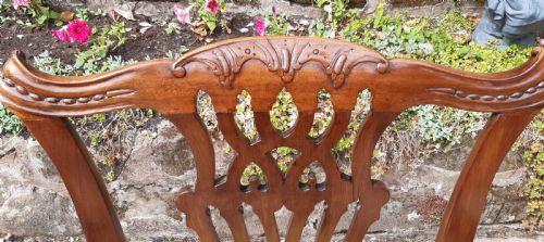 GEORGIAN CHIPPENDALE MAHOGANY ARMCHAIR - ADDITIONAL PHOTO 3