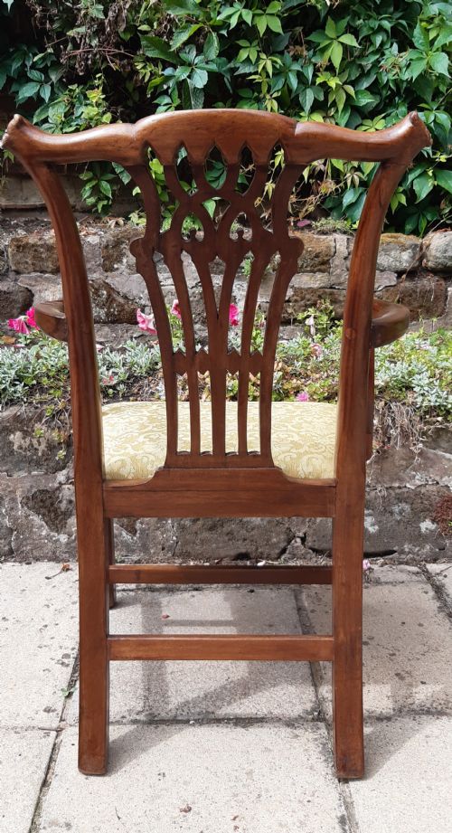 GEORGIAN CHIPPENDALE MAHOGANY ARMCHAIR - ADDITIONAL PHOTO 5