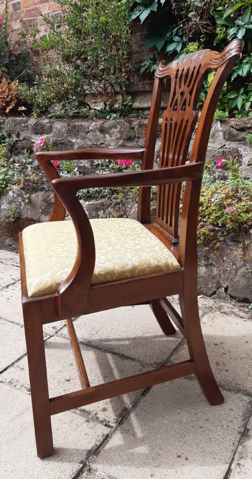 GEORGIAN CHIPPENDALE MAHOGANY ARMCHAIR - ADDITIONAL PHOTO 8