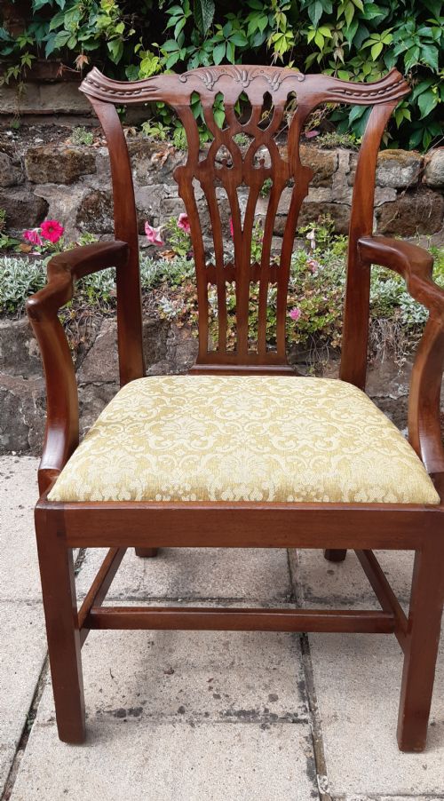 GEORGIAN CHIPPENDALE MAHOGANY ARMCHAIR - ADDITIONAL PHOTO 10