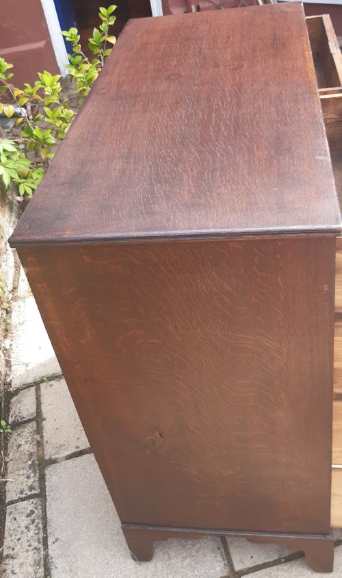 GEORGIAN OAK CHEST OF DRAWERS - ADDITIONAL PHOTO 5