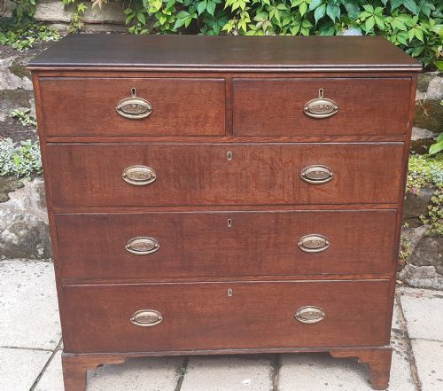 GEORGIAN OAK CHEST OF DRAWERS - ADDITIONAL PHOTO 6