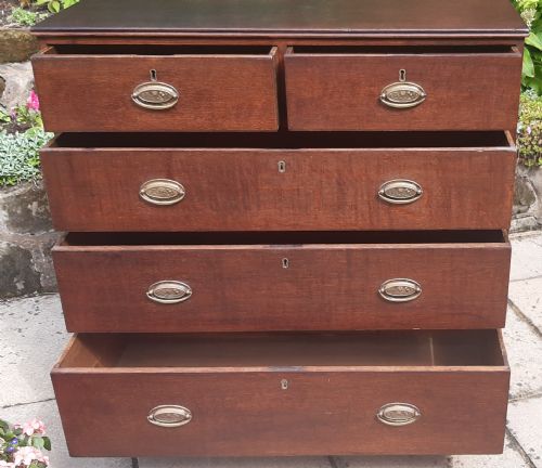 GEORGIAN OAK CHEST OF DRAWERS - ADDITIONAL PHOTO 10