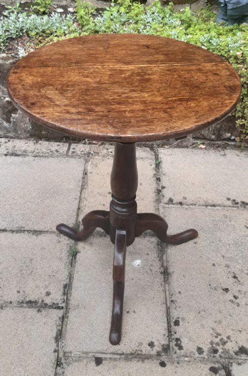 OAK TRIPOD WINE TABLE - ADDITIONAL PHOTO 1