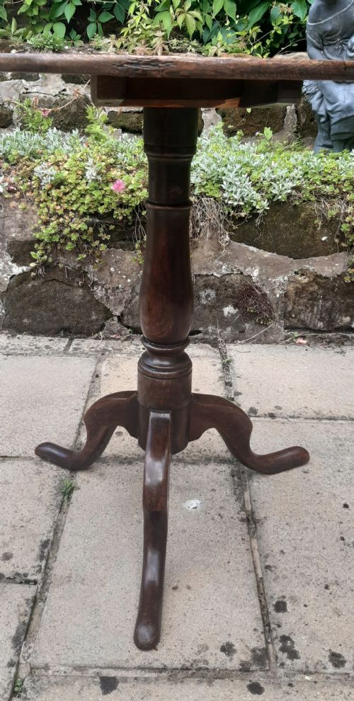 OAK TRIPOD WINE TABLE - ADDITIONAL PHOTO 2