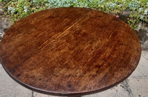 OAK TRIPOD WINE TABLE - ADDITIONAL PHOTO 5