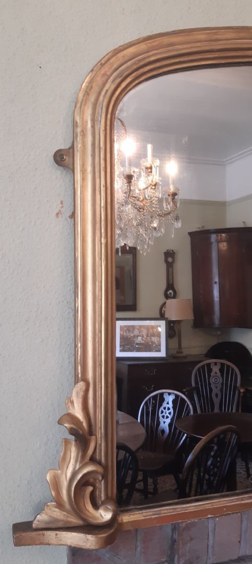 VICTORIAN GILTWOOD OVERMANTLE OVERMANTEL - ADDITIONAL PHOTO 2