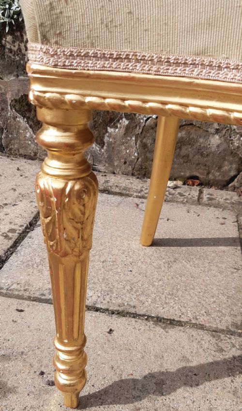 19TH C GILTWOOD SIDE SALON CHAIR - ADDITIONAL PHOTO 1