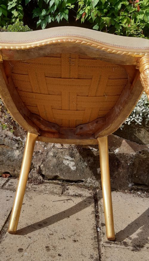19TH C GILTWOOD SIDE SALON CHAIR - ADDITIONAL PHOTO 8