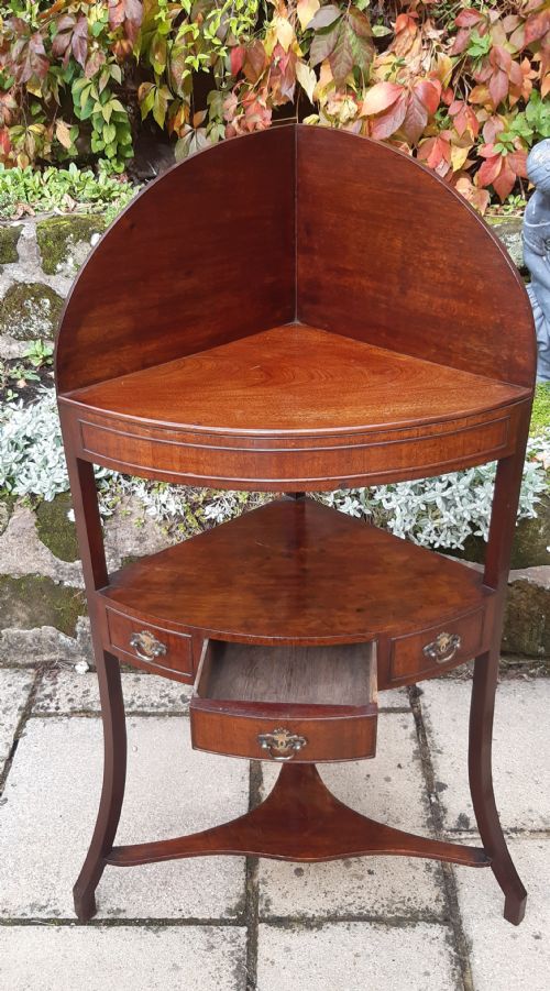 GEORGIAN MAHOGANY CORNER WASHSTAND - ADDITIONAL PHOTO 3