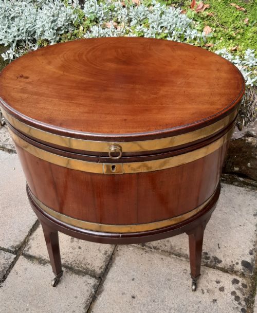 GEORGIAN MAHOGANY OVAL WINE COOLER - ADDITIONAL PHOTO 1