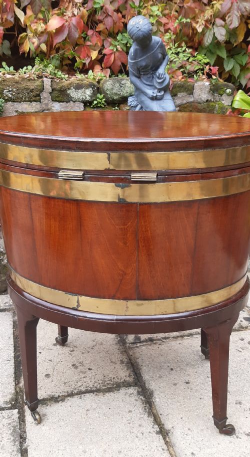 GEORGIAN MAHOGANY OVAL WINE COOLER - ADDITIONAL PHOTO 6