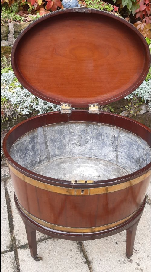GEORGIAN MAHOGANY OVAL WINE COOLER - ADDITIONAL PHOTO 7