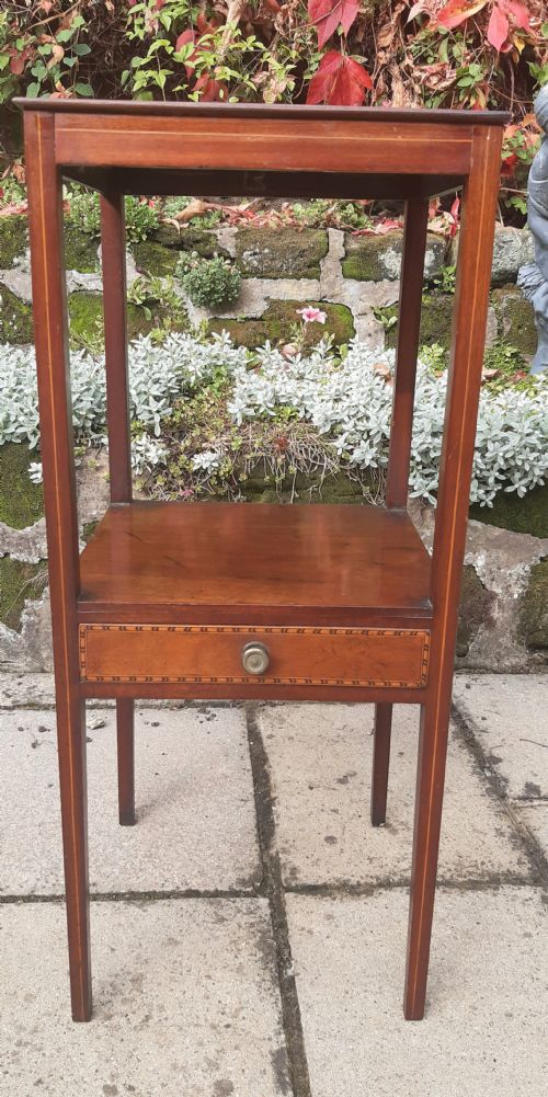 MAHOGANY BEDSIDE TABLE - ADDITIONAL PHOTO 1