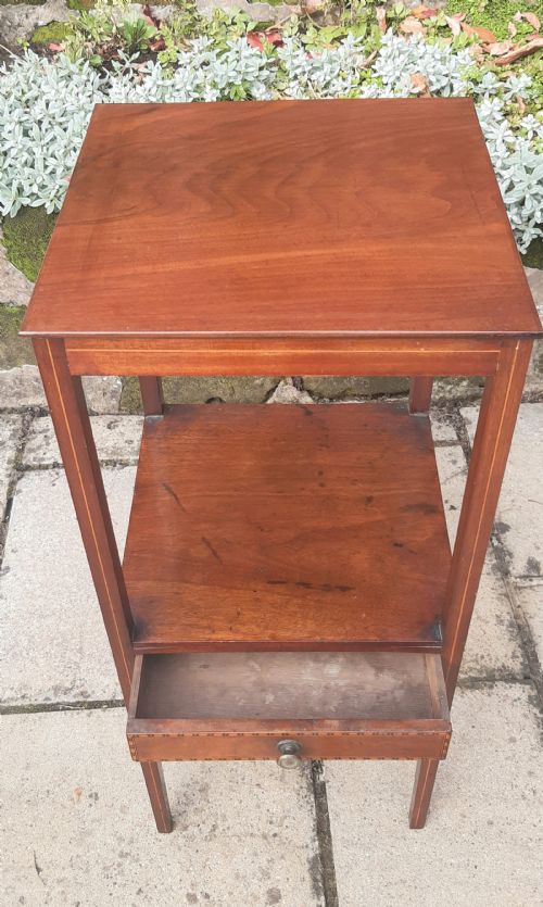 MAHOGANY BEDSIDE TABLE - ADDITIONAL PHOTO 2