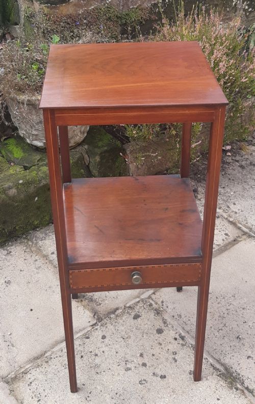 MAHOGANY BEDSIDE TABLE - ADDITIONAL PHOTO 4