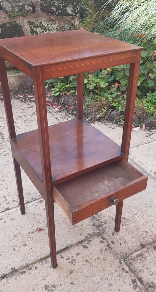 MAHOGANY BEDSIDE TABLE - ADDITIONAL PHOTO 5